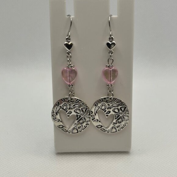 Triple Heart Earrings - Picture 4 of 7
